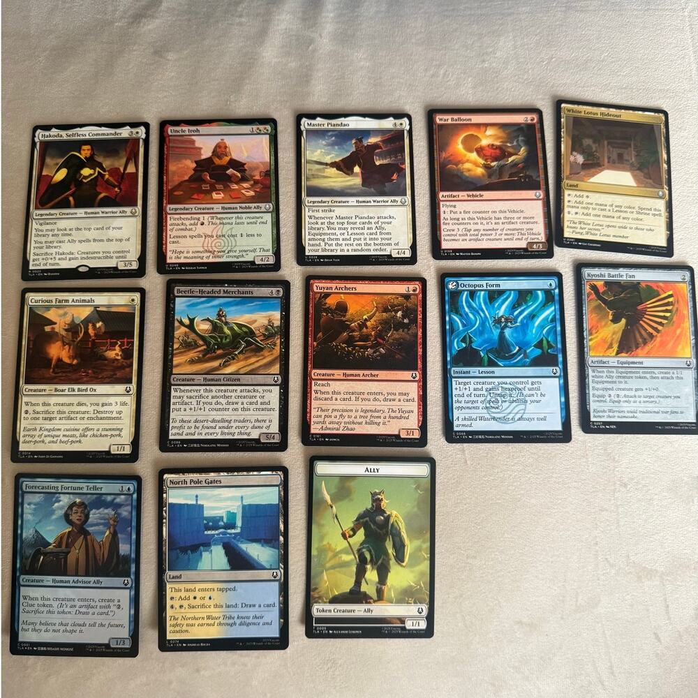 Magic the Gathering Bundle of cards (Avatar the last airbender) Universes Beyond